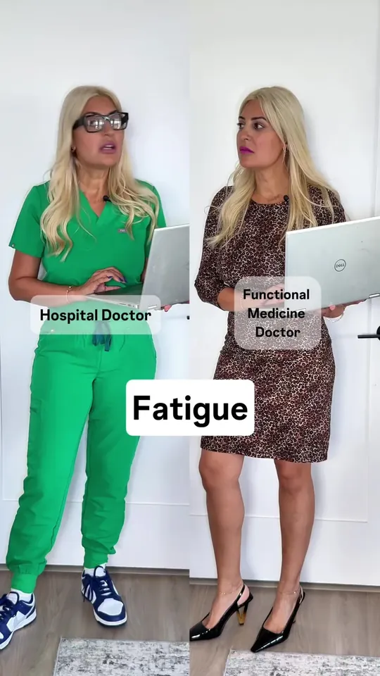 Two doctors side by side, labeled Hospital Doctor and Functional Medicine Doctor